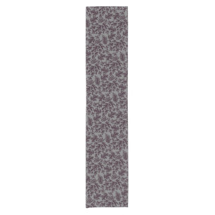 Boho Matisse Botanical Shapes Pattern Black Grey Short Table Runner