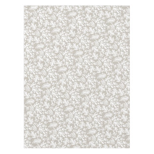 Boho Matisse Botanical Shapes Pattern Grey Tablecloth