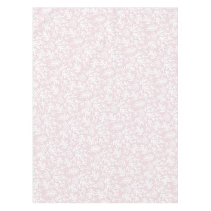 Boho Matisse Botanical Shapes Pattern Pink Tablecloth