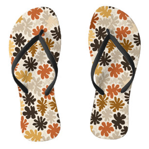 Boho Matisse Flower Pattern Flip Flops