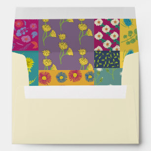 Boho Maximalist Patchwork Quilt Interior Envelope