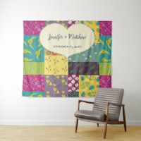 Boho Maximalist Patchwork Quilt Wedding