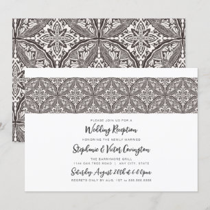 Boho Medallion wedding reception Invitation