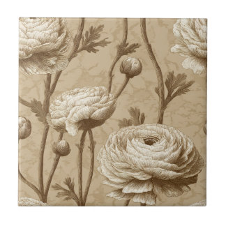 Boho Mediterranean Ranunculus Tiles