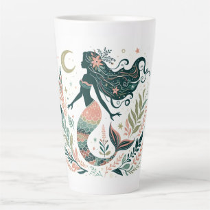 Boho Mermaid Under the Sea Whimsical Latte Mug