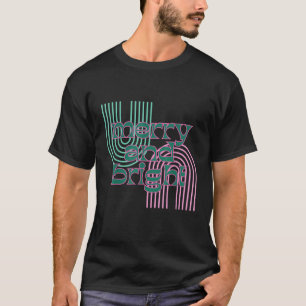 Boho Merry and Bright Retro Pastel Christmas Minim T-Shirt