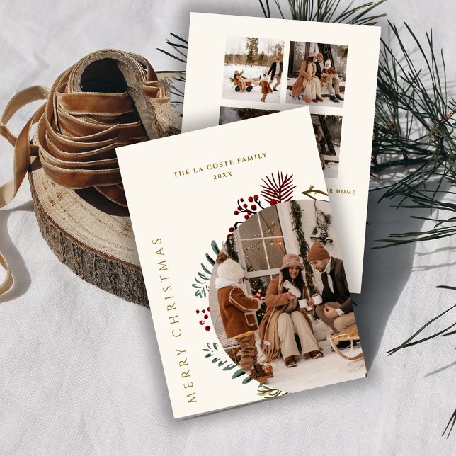 Boho Merry Christmas Collage Invitation (Creator Uploaded)