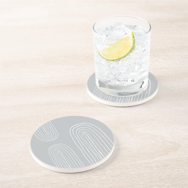 Boho Mid Century Chic Rainbow Coaster (Side)