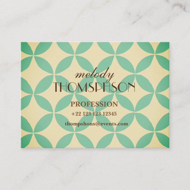 Boho Mid Century Modern Geometrical art  Business Card (Front)