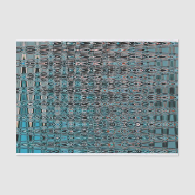 Boho Millefiori Mosaic Abstract Turquoise Orange Tissue Paper (Front)
