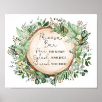 Boho Mimosa Bar Rustic Greenery Bridal Shower