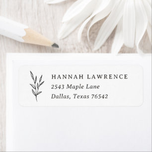 Boho Minimal Bridal Shower Return Address