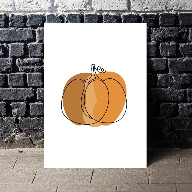 Boho Minimal Pumpkin Fall  Poster (Creator Uploaded)
