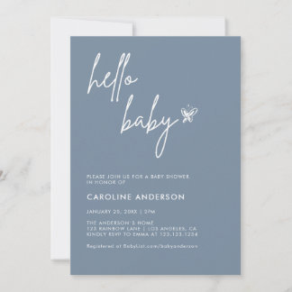 Boho Minimalist Baby Shower Gender Neutral Invitation