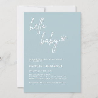 Boho Minimalist Baby Shower Gender Neutral Invitation