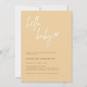 Boho Minimalist Baby Shower Gender Neutral Invitation