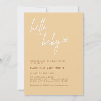 Boho Minimalist Baby Shower Gender Neutral Invitation