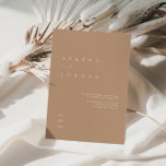 Boho Minimalist Beige Tan Wedding Invitation<br><div class="desc">This simple and elegant invitation is perfect for a modern wedding. Design features an handwritten font and modern minimalist design. Designed to coordinate with for the «SERENA» Wedding Invitation Collection. To change your names, wedding location and date, and other details, click «Personalise». View the collection link on this page to...</div>