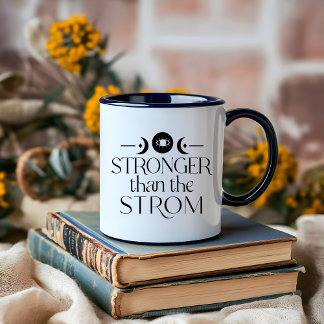 Boho Minimalist Black and White Moon Affirmation Mug