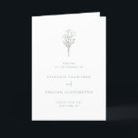 Boho Minimalist Botanicals Sage Green Wedding Programme<br><div class="desc">Share the wedding details with your family and friends with this customisable wedding program booklet.  It features a minimalist floral bouquet line art. This sage green and white wedding booklet is perfect for any wedding theme and season. Matching items are available.</div>
