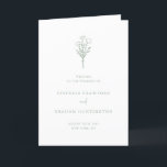 Boho Minimalist Botanicals Sage Green Wedding Programme<br><div class="desc">Share the wedding details with your family and friends with this customisable wedding program booklet.  It features a minimalist floral bouquet line art. This sage green and white wedding booklet is perfect for any wedding theme and season. Matching items are available.</div>