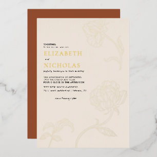 Boho Minimalist Botanicals Terracotta Wedding