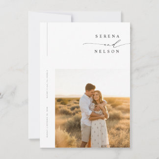 Boho Minimalist Budget Wedding Invitation