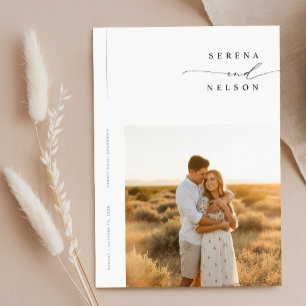 Boho Minimalist Budget Wedding Invitation