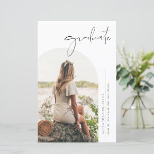 Boho Minimalist Calligraphy Arch Photo Graduation