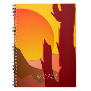 BOHO MINIMALIST DESERT SUNSET GRAPHIC NOTEBOOK