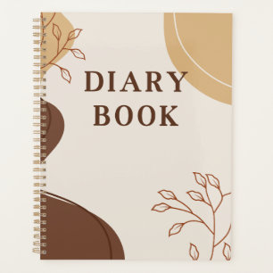 Boho-Minimalist Earthy Tones & Botanical Line Art Planner