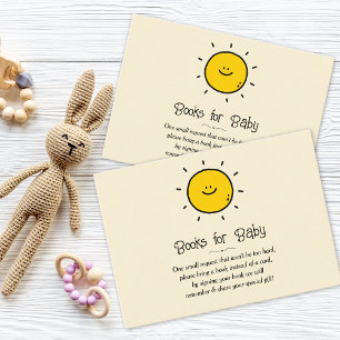 Boho Minimalist Here Comes The Son Baby Shower Enclosure Card