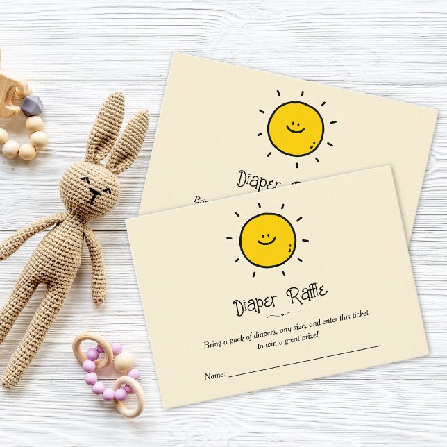 Boho Minimalist Here Comes The Son Baby Shower Enclosure Card (Creator Uploaded)