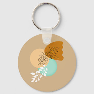 BOHO MINIMALIST LEAVES KEY RING