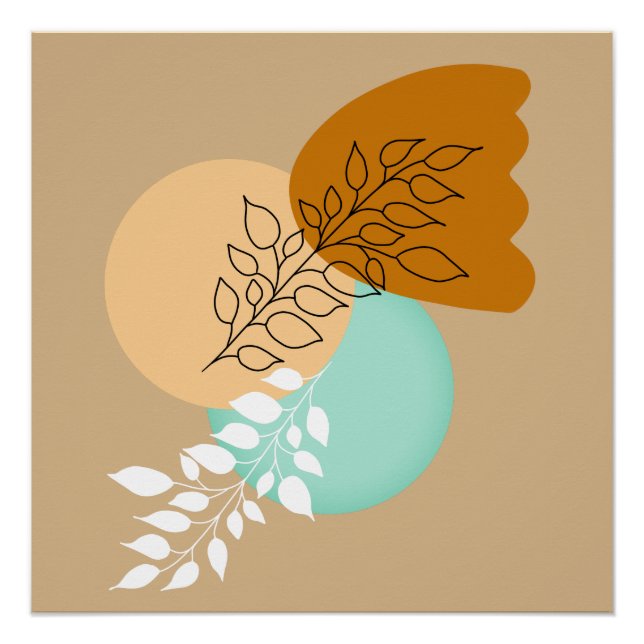 BOHO MINIMALIST LEAVES POSTER (Front)
