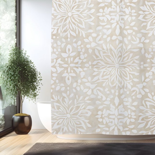 Boho Minimalist Mandala Shower Curtain (Creator Uploaded)