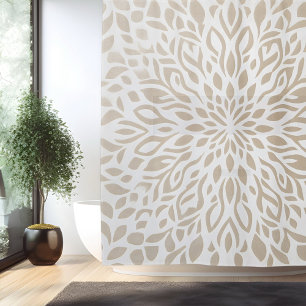 Boho Minimalist Mandala Shower Curtain