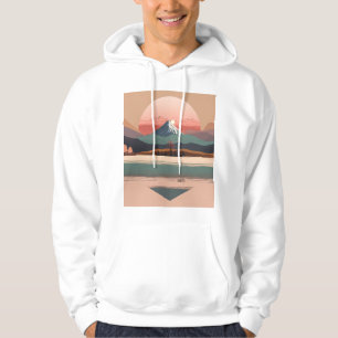 "Boho Minimalist Mountain Escape T-Shirt" Hoodie