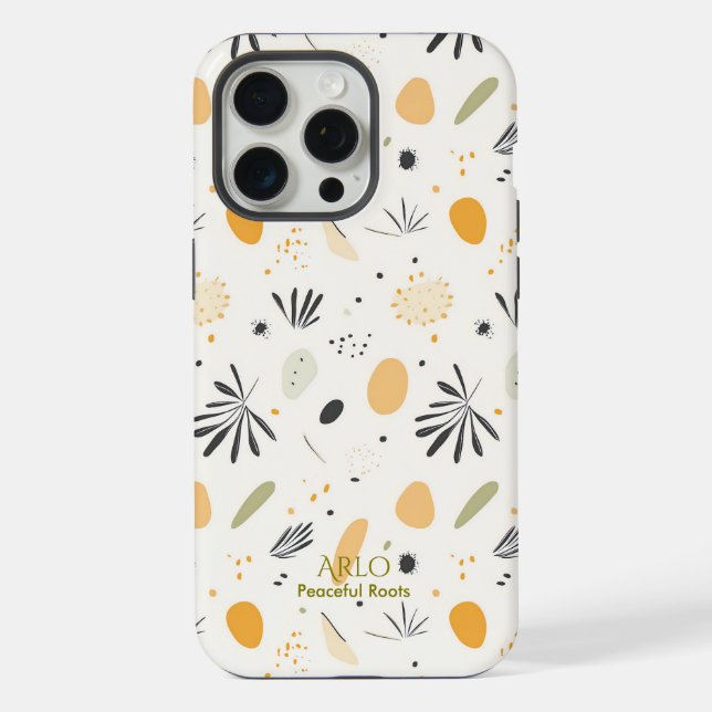 Boho Minimalist Nature Pattern - Abstract Pastel iPhone Case (Back)