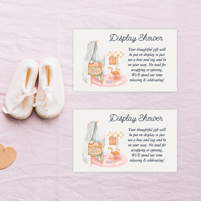 Boho Minimalist Nursery Girl Display Shower Enclosure Card (Creator Uploaded)