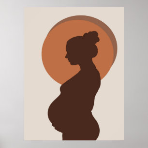 Boho Minimalist Pregnancy Journey Poster Decor