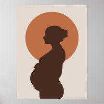 Boho Minimalist Pregnancy Journey Poster Decor