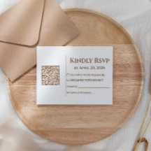 Boho Minimalist QR Code Wedding