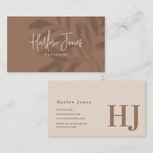 Boho Minimalist Signature Neutral Tone  Business Card