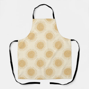 Boho Minimalist Sun Seamless Pattern Apron