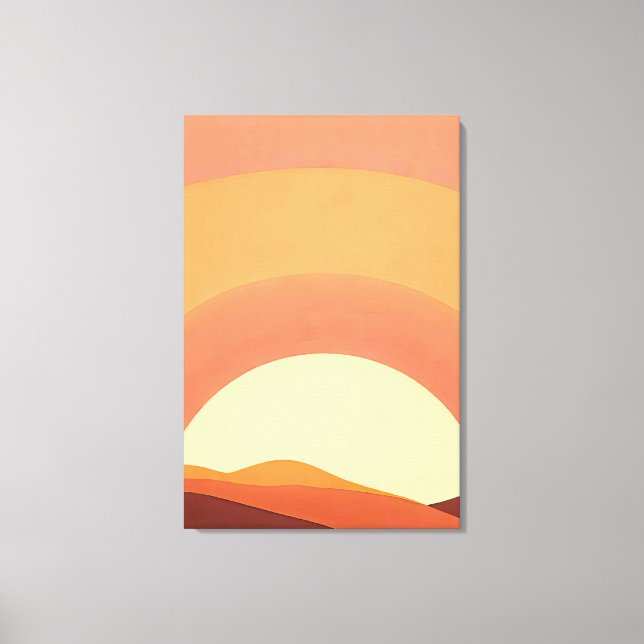 BOHO MINIMALIST SUNSET CANVAS PRINT (Front)