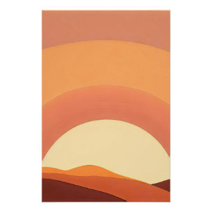 BOHO MINIMALIST SUNSET POSTER