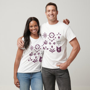 Boho Minimalist T-Shirt – Simple Modern Line Art 