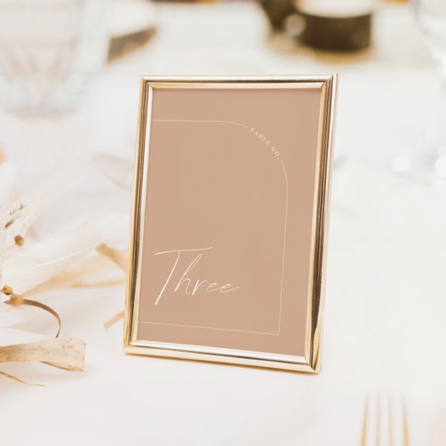 Boho Minimalist Tan Arch Table Three Table Number (Boho Minimalist Tan Arch Table Three Table Number)