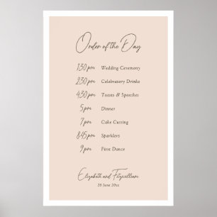 Boho Minimalist Vases Order of Events  Poster